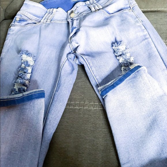 Stretch Blue Jeans - Picture 2 of 7